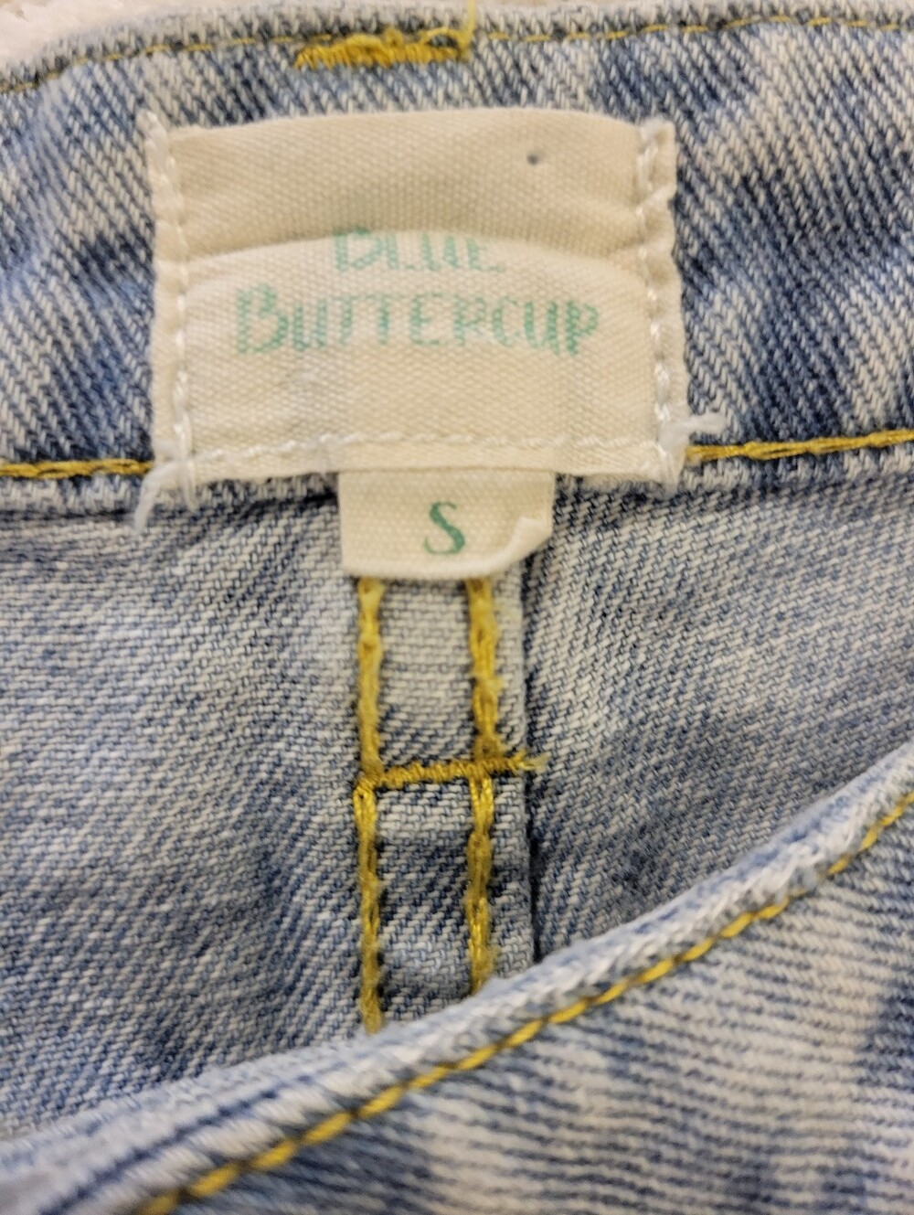 Blue Buttercup Light Wash Distressed Denim Shorts - Picture 3 of 5